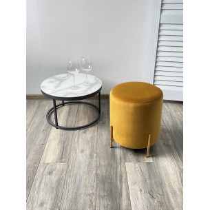 Пуф для гостиной RICE BLUVEL-68 YELLOW / GOLD М-City