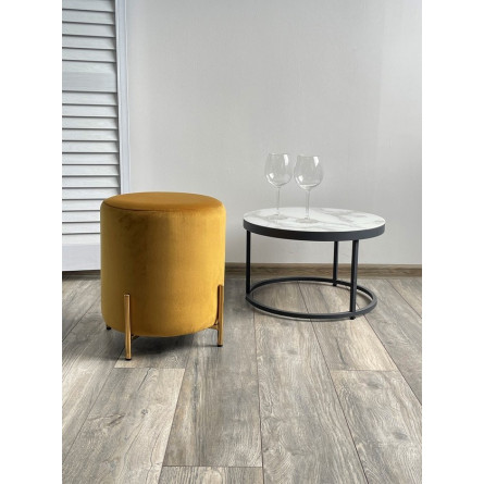 Пуф для гостиной RICE BLUVEL-68 YELLOW / GOLD М-City