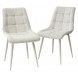 Стул CHIC WZ2042-01 молочный фактурный велюр/ белый каркас М-City Стул CHIC WZ2042-01 молочный фактурный велюр/ белый каркас М-City