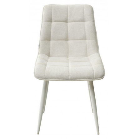 Стул CHIC WZ2042-01 молочный фактурный велюр/ белый каркас М-City
