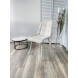 Стул CHIC WZ2042-18 белая галька, фактурный велюр/ белый каркас М-City Стул CHIC WZ2042-18 белая галька, фактурный велюр/ белый каркас М-City