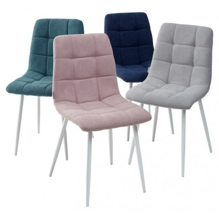 Стул CHILLI UF860-14B полночный синий, ткань/ белый каркас М-City