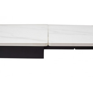 Стол LIVORNO 180 MATT WHITE MARBLE SINTERED STONE/ BLACK М-City