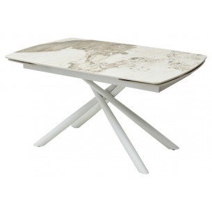 Стол RIVOLI 140 GLOSS LUXURY PANDORA SINTERED STONE/ WHITE М-City
