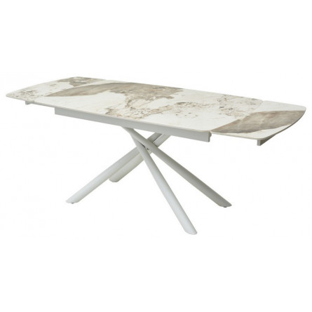 Стол RIVOLI 140 GLOSS LUXURY PANDORA SINTERED STONE/ WHITE М-City