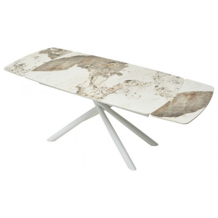 Стол RIVOLI 140 GLOSS LUXURY PANDORA SINTERED STONE/ WHITE М-City