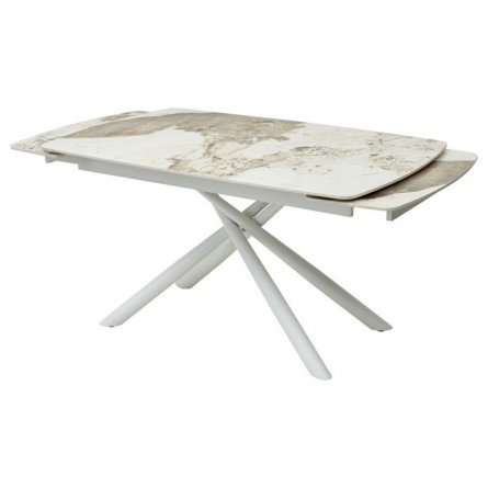Стол RIVOLI 140 GLOSS LUXURY PANDORA SINTERED STONE/ WHITE М-City