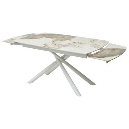 Стол RIVOLI 140 GLOSS LUXURY PANDORA SINTERED STONE/ WHITE М-City