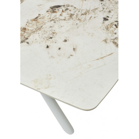Стол RIVOLI 140 GLOSS LUXURY PANDORA SINTERED STONE/ WHITE М-City