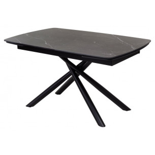 Стол RIVOLI 140 MATT BLACK MARBLE SINTERED STONE/ BLACK М-City