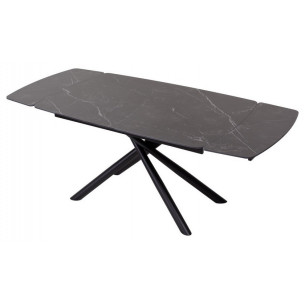 Стол RIVOLI 140 MATT BLACK MARBLE SINTERED STONE/ BLACK М-City