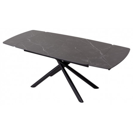 Стол RIVOLI 140 MATT BLACK MARBLE SINTERED STONE/ BLACK М-City