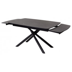 Стол RIVOLI 140 MATT BLACK MARBLE SINTERED STONE/ BLACK М-City