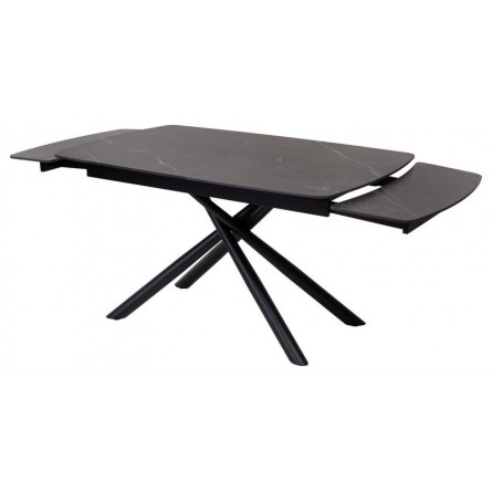 Стол RIVOLI 140 MATT BLACK MARBLE SINTERED STONE/ BLACK М-City