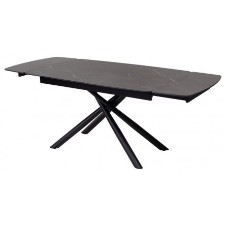 Стол RIVOLI 140 MATT BLACK MARBLE SINTERED STONE/ BLACK М-City