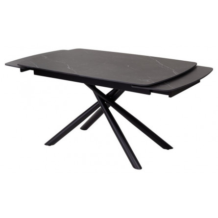 Стол RIVOLI 140 MATT BLACK MARBLE SINTERED STONE/ BLACK М-City