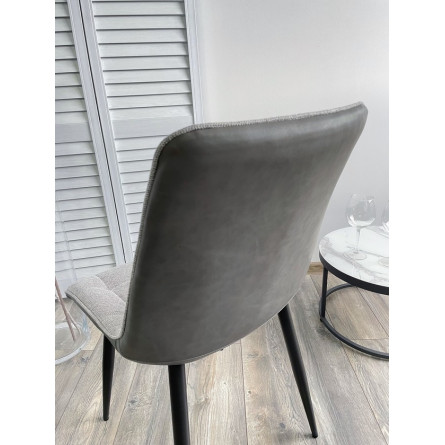 Стул CHIC 1983-07 серый/ RU-07 серая сталь/ черный каркас М-City