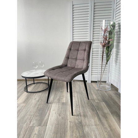 Стул CHIC 1983-40 коричневый/ RU-12 коричневый антрацит/ черный каркас М-City