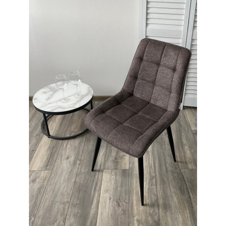 Стул CHIC 1983-40 коричневый/ RU-12 коричневый антрацит/ черный каркас М-City