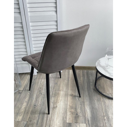 Стул CHIC 1983-40 коричневый/ RU-12 коричневый антрацит/ черный каркас М-City