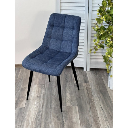 Стул CHIC 1983-86 темно-синий меланж/ RU-03 синяя сталь/ черный каркас М-City