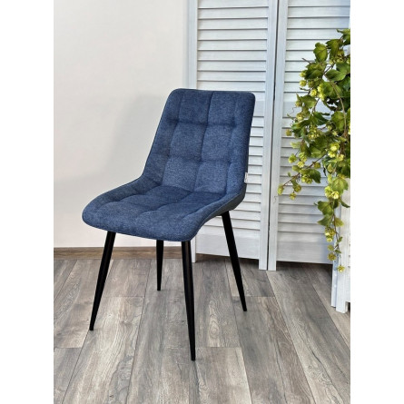 Стул CHIC 1983-86 темно-синий меланж/ RU-03 синяя сталь/ черный каркас М-City