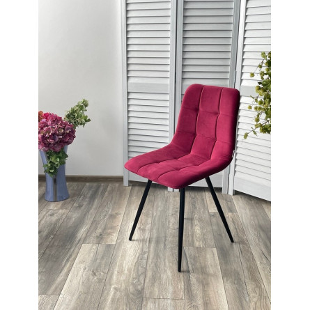 Стул UNO 25 ВИННЫЙ 16, велюр / ЧЕРНЫЙ, М-City