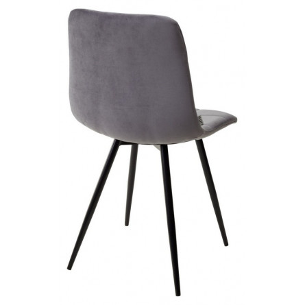 Стул UNO 25 СЕРЫЙ 27, велюр / ЧЕРНЫЙ, М-City
