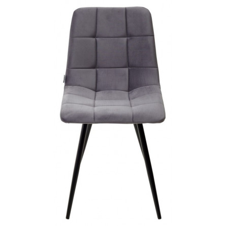 Стул UNO 25 СЕРЫЙ 27, велюр / ЧЕРНЫЙ, М-City