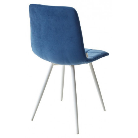 Стул UNO 25 СИНИЙ 29, велюр / БЕЛЫЙ, М-City