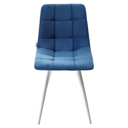 Стул UNO 25 СИНИЙ 29, велюр / БЕЛЫЙ, М-City