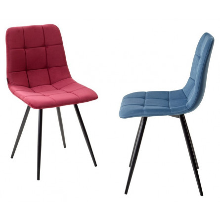 Стул UNO 25 СИНИЙ 29, велюр / ЧЕРНЫЙ, М-City