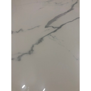 Стол CORNER 120 GLOSS STATUARIO WHITE SINTERED STONE / BLACK М-City