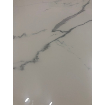 Стол CORNER 120 GLOSS STATUARIO WHITE SINTERED STONE / BLACK М-City