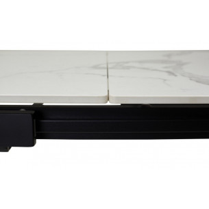 Стол CORNER 120 GLOSS STATUARIO WHITE SINTERED STONE / BLACK М-City