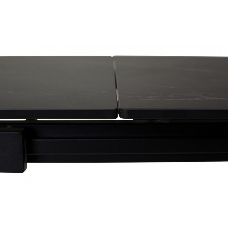 Стол CORNER 120 MATT BLACK MARBLE SINTERED STONE/ BLACK М-City