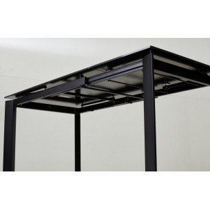 Стол CORNER 120 MATT BLACK MARBLE SINTERED STONE/ BLACK М-City