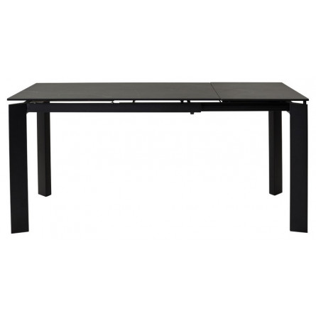 Стол CORNER 120 MATT BLACK MARBLE SINTERED STONE/ BLACK М-City