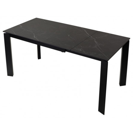Стол CORNER 120 MATT BLACK MARBLE SINTERED STONE/ BLACK М-City