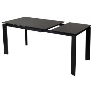 Стол CORNER 120 MATT BLACK MARBLE SINTERED STONE/ BLACK М-City