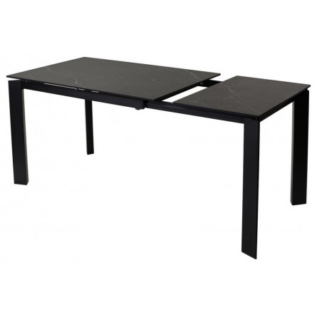 Стол CORNER 120 MATT BLACK MARBLE SINTERED STONE/ BLACK М-City