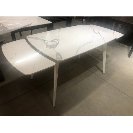 Стол ELIOT 120 GLOSS STATUARIO WHITE SINTERED STONE / WHITE М-City