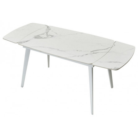 Стол ELIOT 120 GLOSS STATUARIO WHITE SINTERED STONE / WHITE М-City