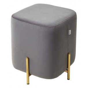 Пуф для гостиной ARES BLUVEL-14 GREY / GOLD М-City