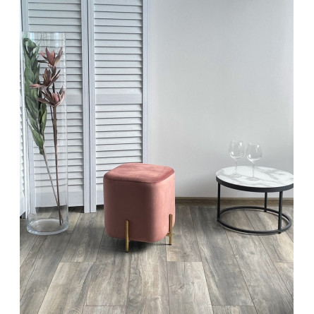 Пуф для гостиной ARES BLUVEL-52 PINK / GOLD М-City