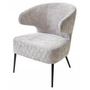 Кресло РИЧАРД цвет Серый Titanium 900, велюр / черный каркас М-City