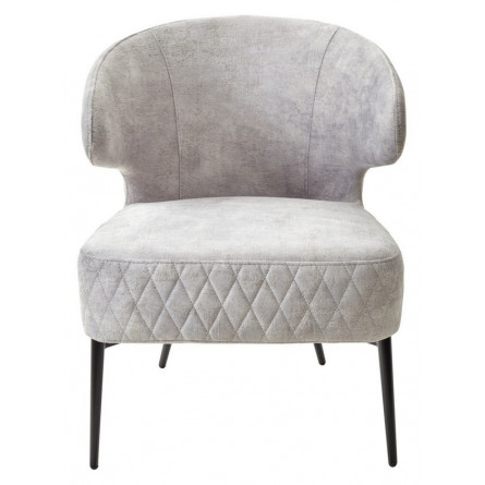 Кресло РИЧАРД цвет Серый Titanium 900, велюр / черный каркас М-City