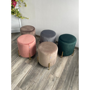 Пуф для гостиной RICE BLUVEL-40 BEIGE / GOLD М-City
