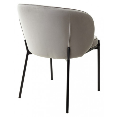 Стул DIANA BLUVEL-03 LIGHT GREY, велюр / черный каркас М-City