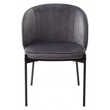 Стул DIANA BLUVEL-14 GREY, велюр / черный каркас М-City
